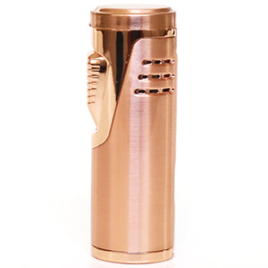 Larchmont Breckenridge Double Torch Windproof butane Lighter with Built-In Punch cutter