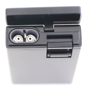 Larchmont Park City Double Torch Windproof Butane Lighter with Built-In Punch Cutter