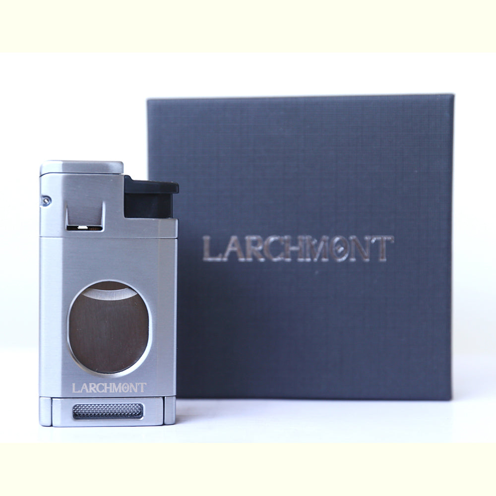 Larchmont Aspen 2-in-1 Triple Torch Lighter and Cigar Straight Cutter Built-In