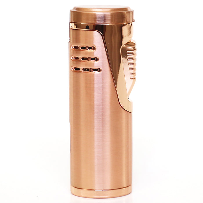 Larchmont Breckenridge Double Torch Windproof butane Lighter with Built-In Punch cutter