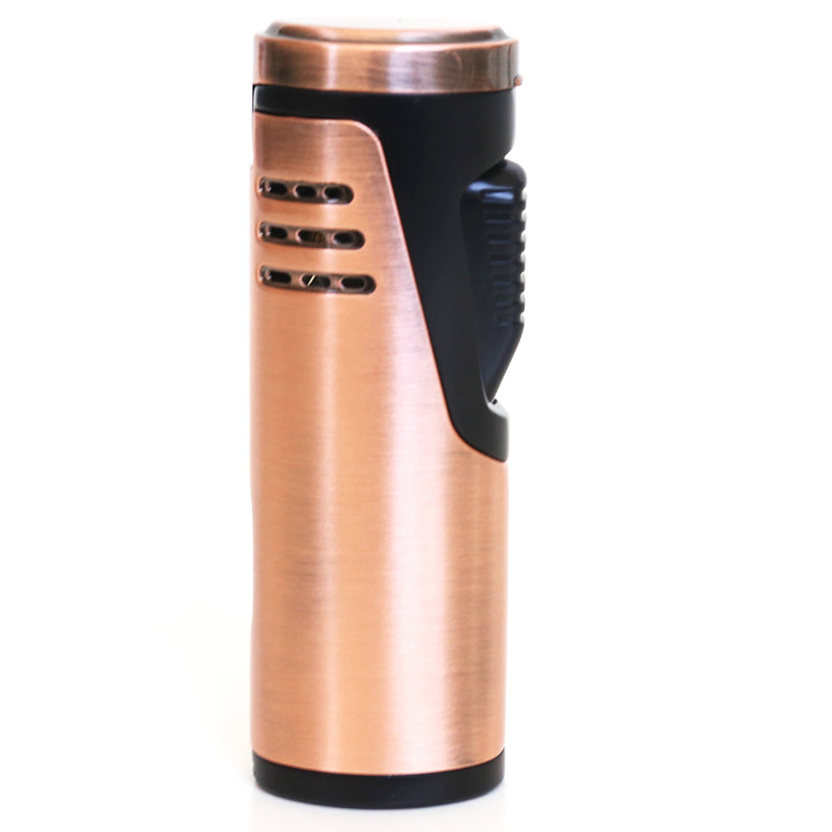 Larchmont Breckenridge Double Torch Windproof butane Lighter with Built-In Punch cutter