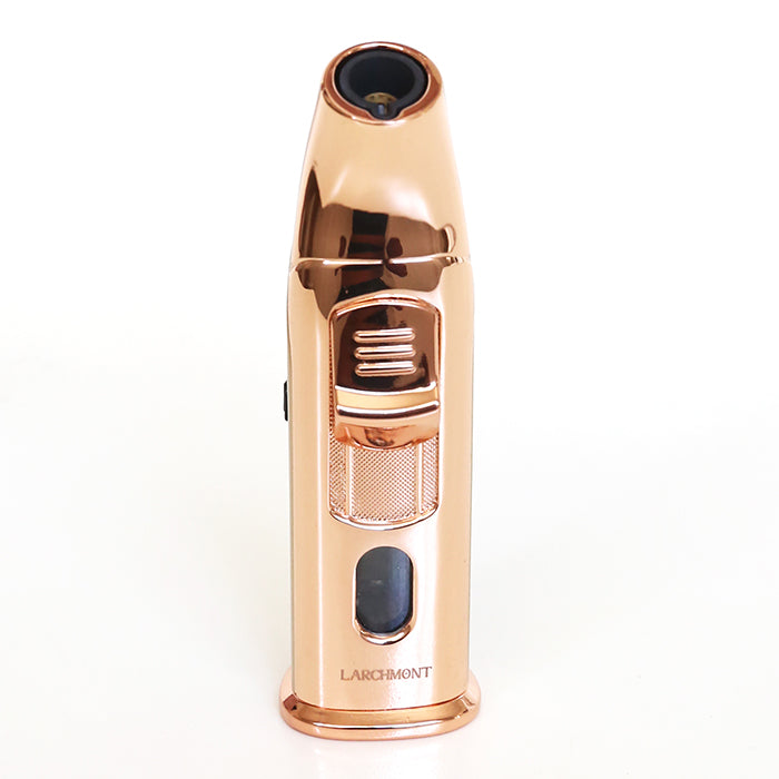 Larchmont Big Sky Single Jet Torch butane Lighter with Built-In Punch cutter