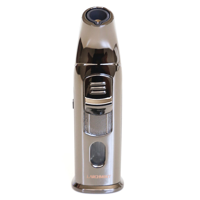 Larchmont Big Sky Single Jet Torch butane Lighter with Built-In Punch cutter