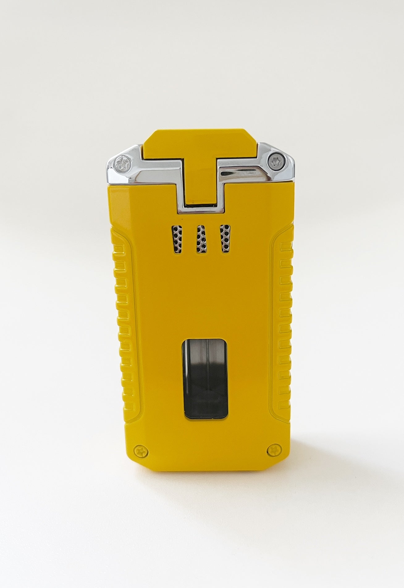 Larchmont Triple Torch Niesko Lighter with Built-in V-Cutter & Punch Cutter - Black