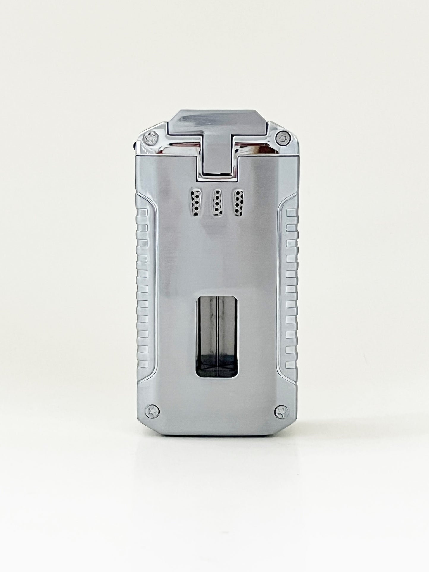 Larchmont Triple Torch Niesko Lighter with Built-in V-Cutter & Punch Cutter - Black
