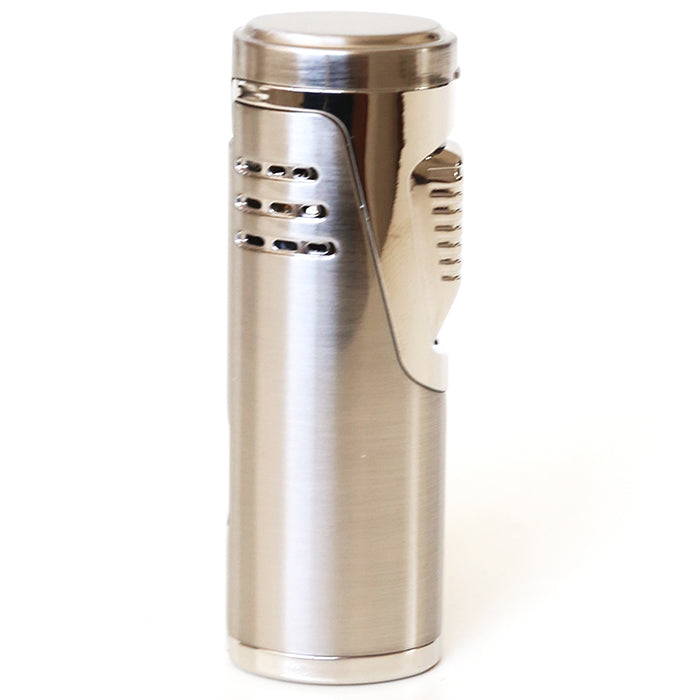 Larchmont Breckenridge Double Torch Windproof butane Lighter with Built-In Punch cutter