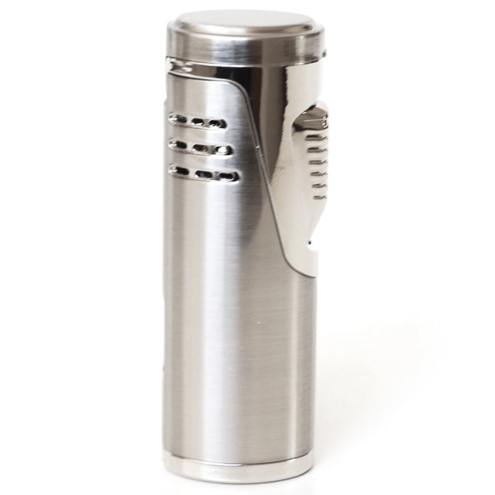 Larchmont Breckenridge Double Torch Windproof butane Lighter with Built-In Punch cutter